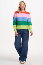 Load image into Gallery viewer, Dayna Jumper in Multi Rainbow Stripes
