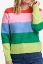 Load image into Gallery viewer, Dayna Jumper in Multi Rainbow Stripes
