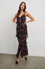 Load image into Gallery viewer, Kariselle Dress in Dark Azalea
