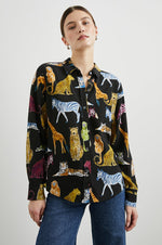 Load image into Gallery viewer, Kate Shirt in Illustrated Animals
