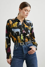 Load image into Gallery viewer, Kate Shirt in Illustrated Animals
