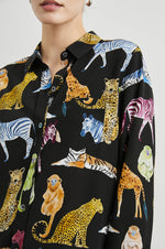 Load image into Gallery viewer, Kate Shirt in Illustrated Animals
