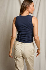 Load image into Gallery viewer, Khara Binded Tank in Navy

