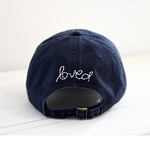 Load image into Gallery viewer, Baseball Hat Heart Patch in Indigo/White
