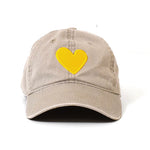 Load image into Gallery viewer, Baseball Hat Heart Patch in Sand/Sunshine
