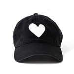 Load image into Gallery viewer, Baseball Hat Heart Patch in Black/White
