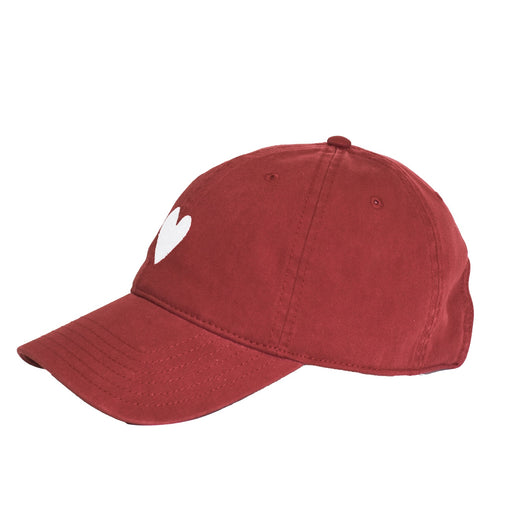 KR Embroidered Heart Hat in Red/White