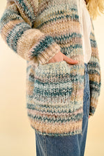 Load image into Gallery viewer, Open Front Cardigan in Duck Blue
