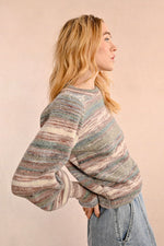 Load image into Gallery viewer, Ombre Crewneck Sweater in Pink Vintage
