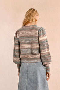 Ombre Crewneck Sweater in Pink Vintage