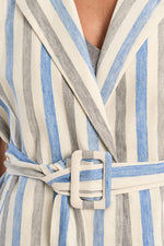 Load image into Gallery viewer, Striped Sleeveless Blazer in Blue
