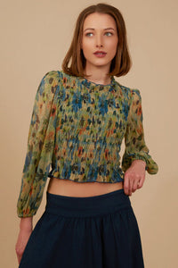 Little Lies Loretta Top in Blue