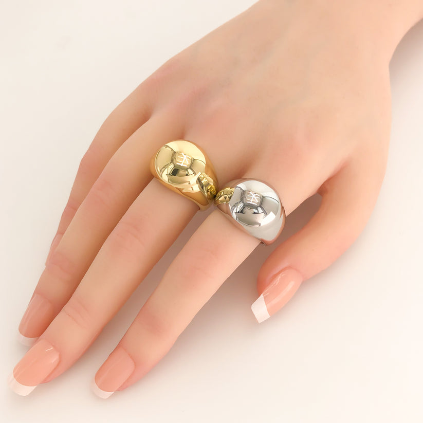 Gold Plated Dome Ring