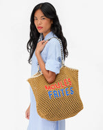 Load image into Gallery viewer, L'Été Tote in Tan Moules Frites
