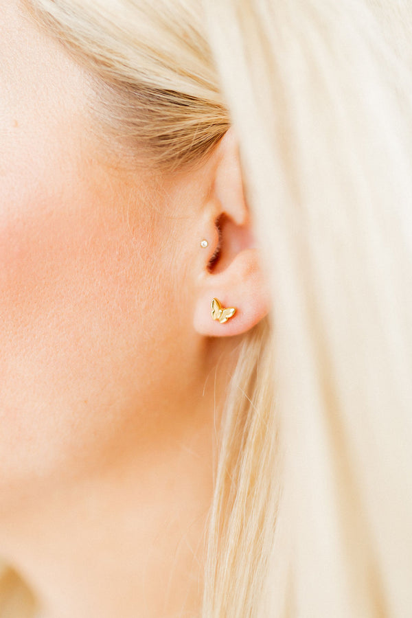 Screwback Stud Earrings in Bella Butterfly