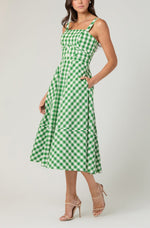 Load image into Gallery viewer, Kaydence Dress in Green/Ivory
