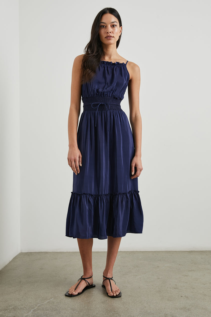 Magdalene Dress in Admiral Blue