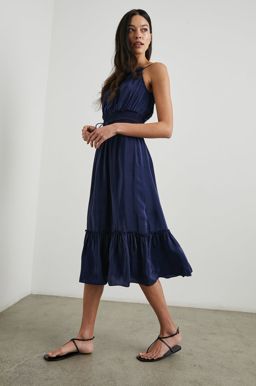 Magdalene Dress in Admiral Blue