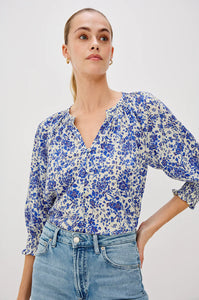 Mariah Top in Blue Marguerite