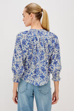 Load image into Gallery viewer, Mariah Top in Blue Marguerite
