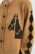 Load image into Gallery viewer, Mavie Cardigan in Camel Stables
