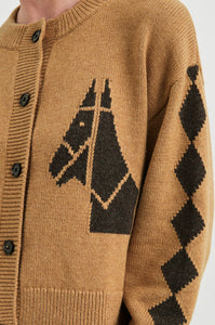 Mavie Cardigan in Camel Stables