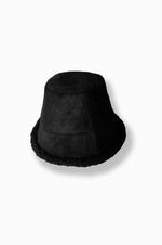 Load image into Gallery viewer, Suede Fisherman Reversible Hat in Black
