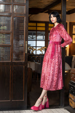 Load image into Gallery viewer, Sharon Devore Dress in Fuchsia
