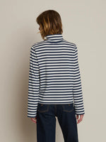Load image into Gallery viewer, Neo Mock Neck T-Shirt in Seascape Stripe
