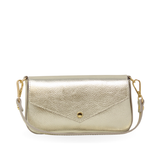 Load image into Gallery viewer, Italian Leather Shoulder/Crossbody Bag in Gold
