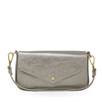Load image into Gallery viewer, Italian Leather Shoulder/Crossbody Bag in Pewter

