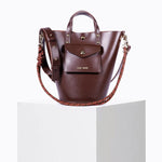 Load image into Gallery viewer, Notion Calf Leather Bag in Choco
