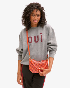 Oui Oversized Sweatshirt in Grey Melange