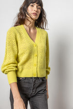 Load image into Gallery viewer, Full Sleeve Cardigan in Lemongrass
