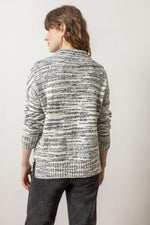 Load image into Gallery viewer, Sailor Collar Sweater in Black Space Dye
