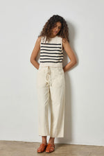 Load image into Gallery viewer, Cropped Cable Tank Sweater in Stripe
