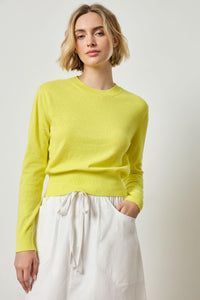 Everyday Crewneck Sweater in Lemon