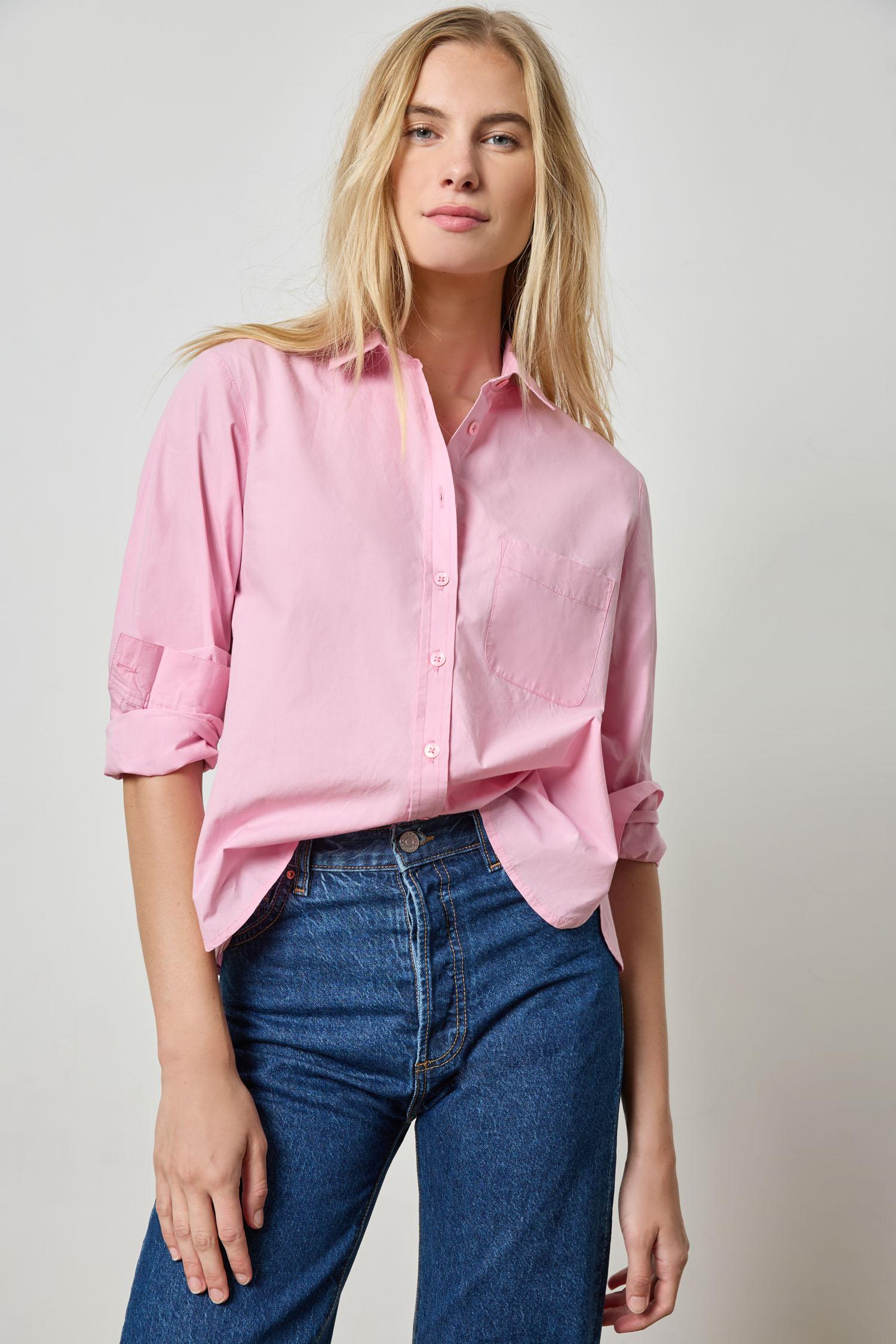 Poplin Button Down in Taffy