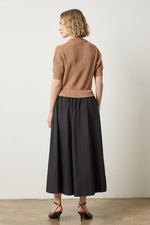 Load image into Gallery viewer, Mixed Media Dress in Acorn
