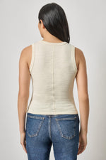 Load image into Gallery viewer, Vintage Side Pleat Tank in Oyster
