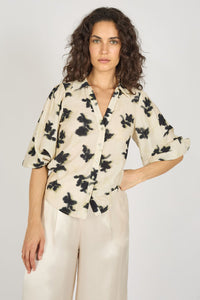 Paper Moon Charlie Shirt in Cream/Black