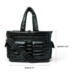 Load image into Gallery viewer, Two Faced Reversible Tote in Pearl Black
