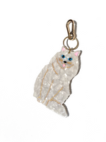 Load image into Gallery viewer, Hand-painted Persian Cat Bag Charm + Keychain
