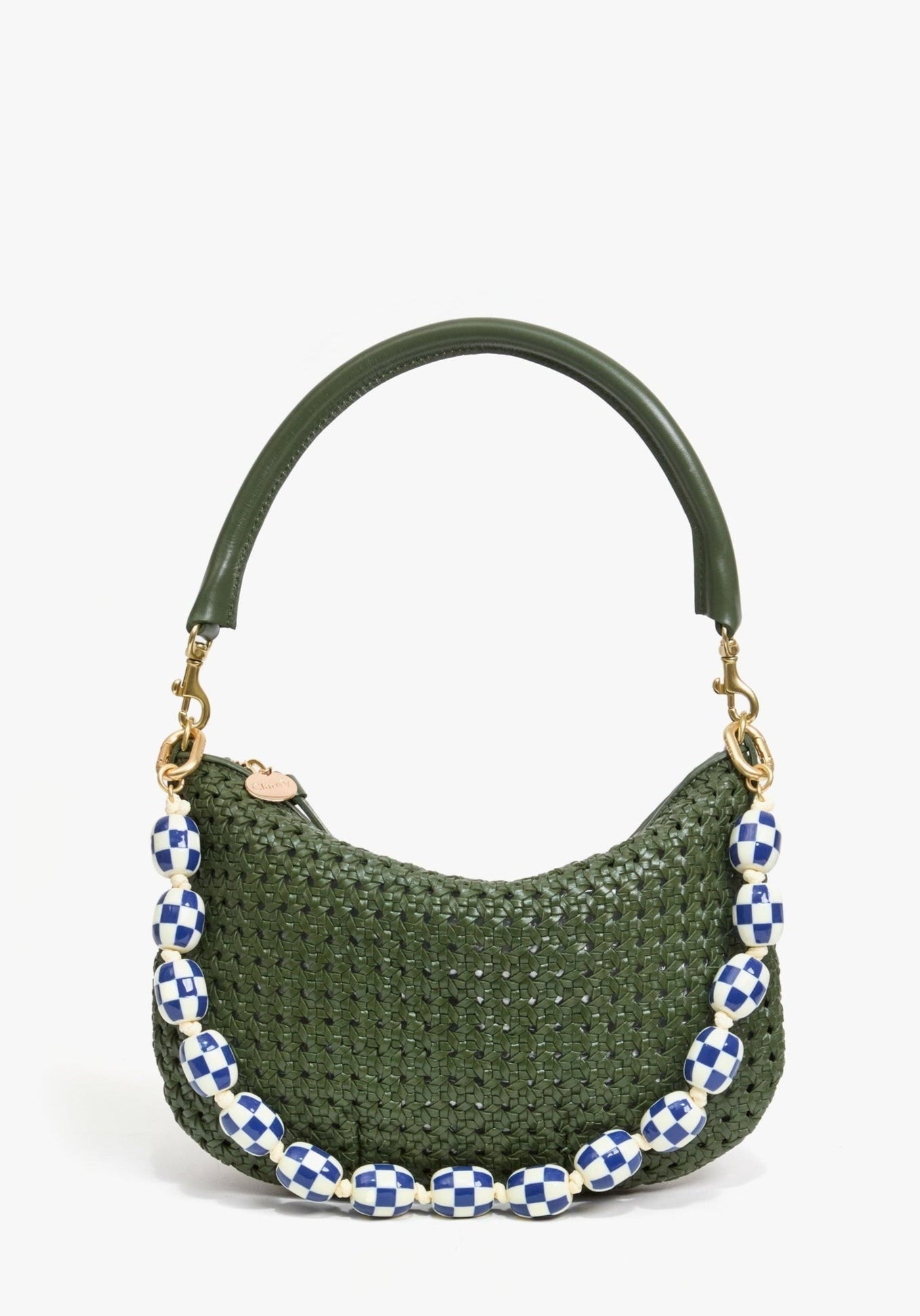 Shortie Strap in Blue/ Cream Checker
