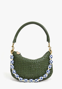 Shortie Strap in Blue/ Cream Checker