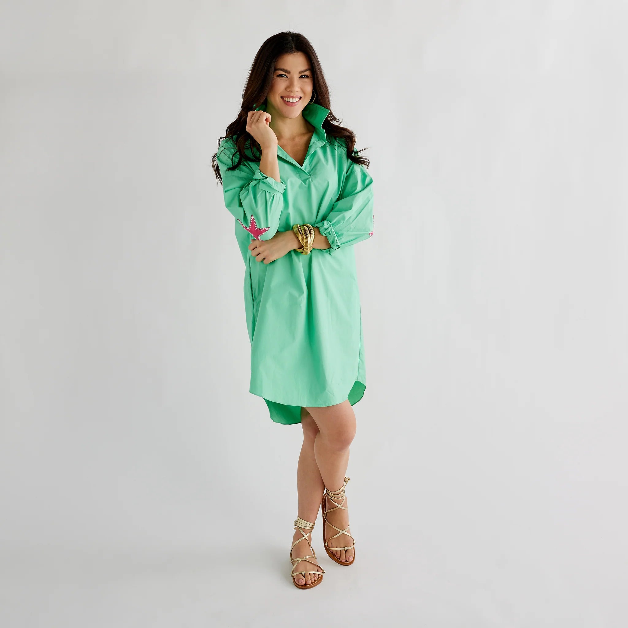 Preppy Star Dress in Green