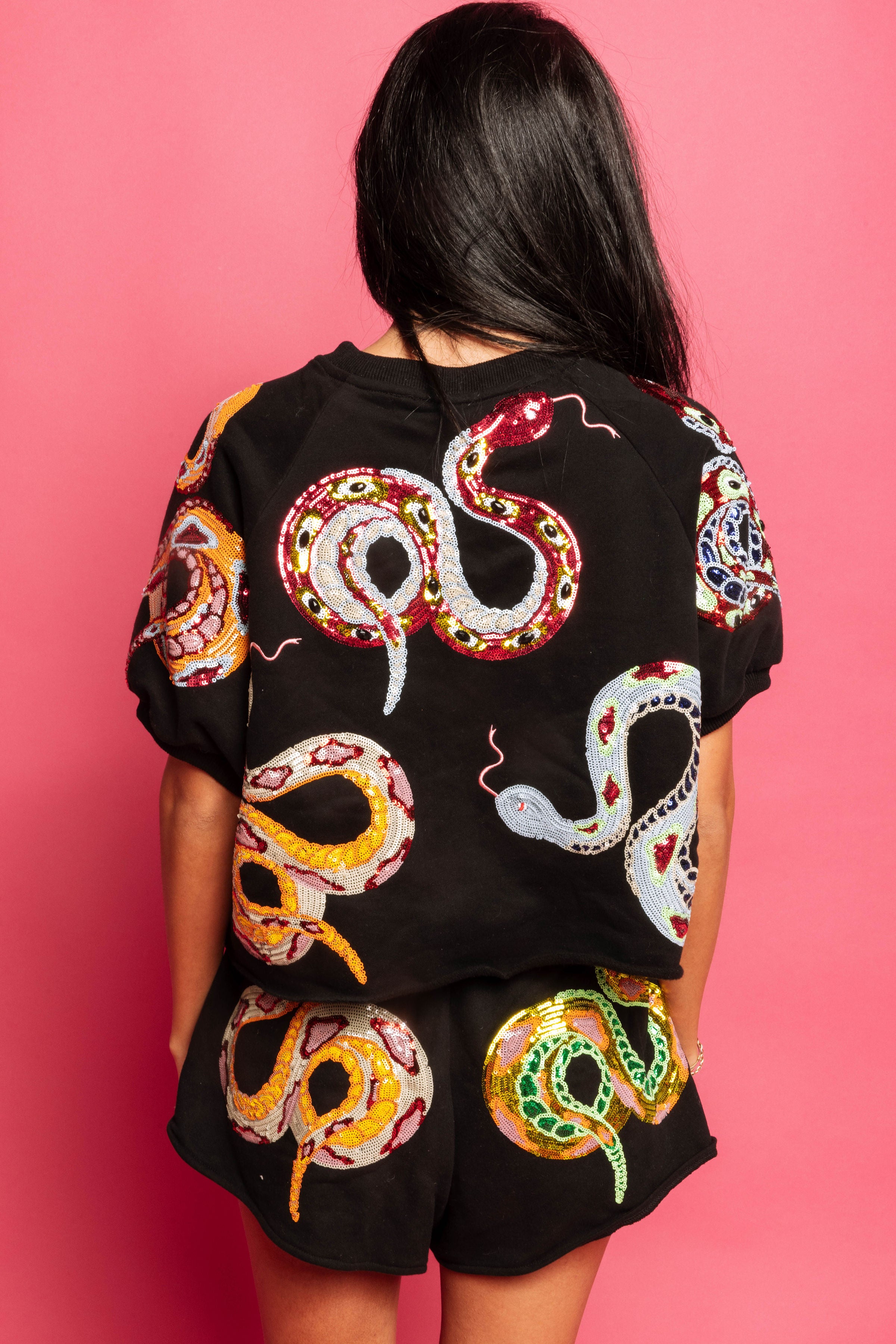 Black Snake Top in Multi