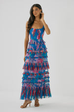 Load image into Gallery viewer, Lindsey Gown in Blue Watercolor
