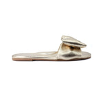 Load image into Gallery viewer, Rafie Slide Sandal in Metallic Gold
