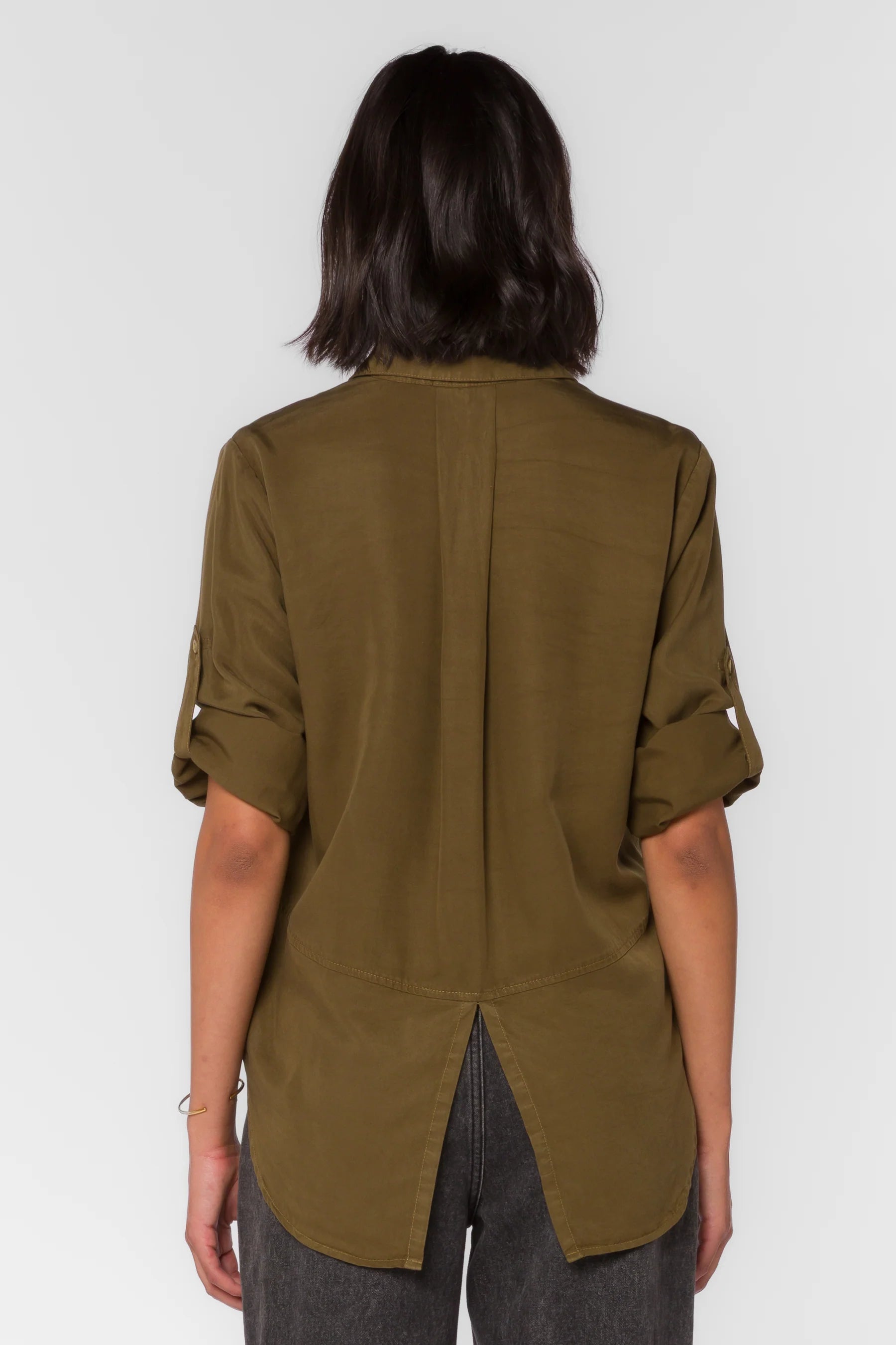 Riley Top in Pesto Green